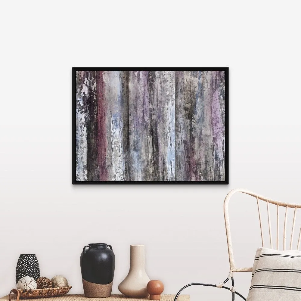 "Boardwalk Aubergine" Black Float Frame Canvas Art