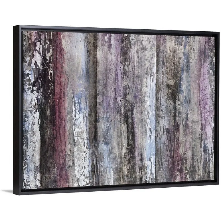 "Boardwalk Aubergine" Black Float Frame Canvas Art