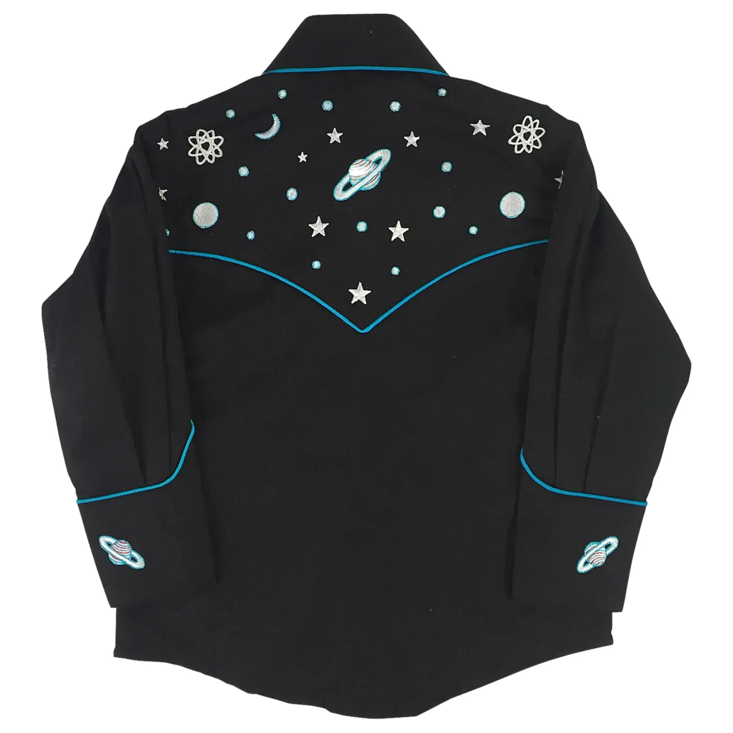 Rockmount Unisex Out Of This World Black 100% Cotton L/S Shirt