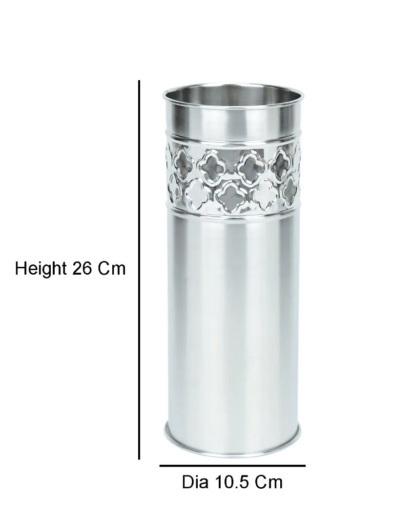 Starlit Silver Dot Stainless Steel Flower Vase