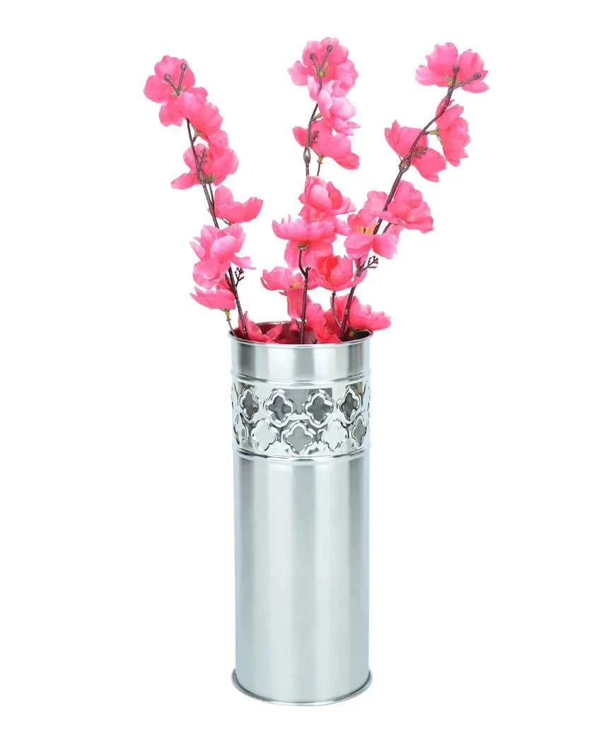 Starlit Silver Dot Stainless Steel Flower Vase