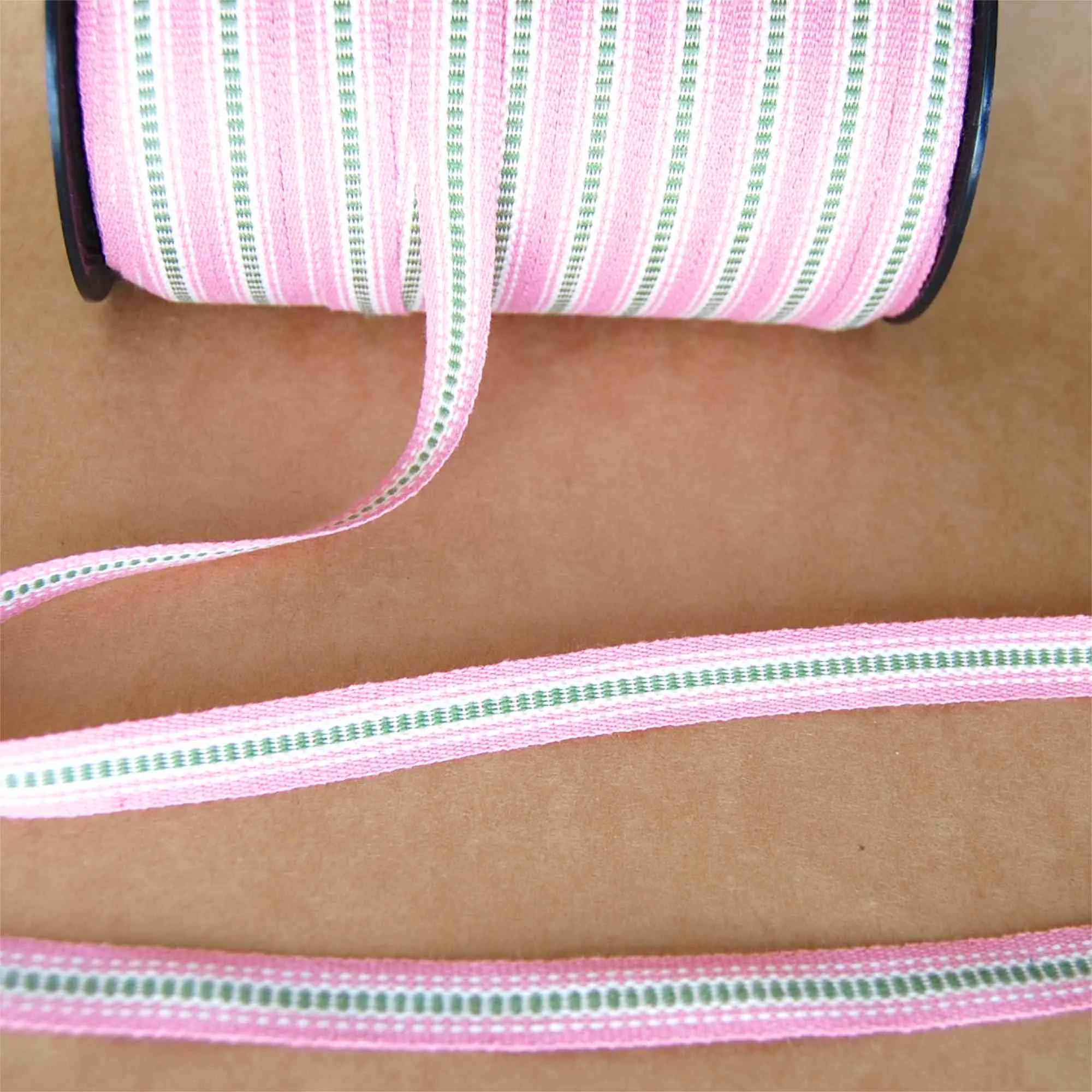 Swedish Cotton Trim, Railroad Stripe - Multiple Colorways