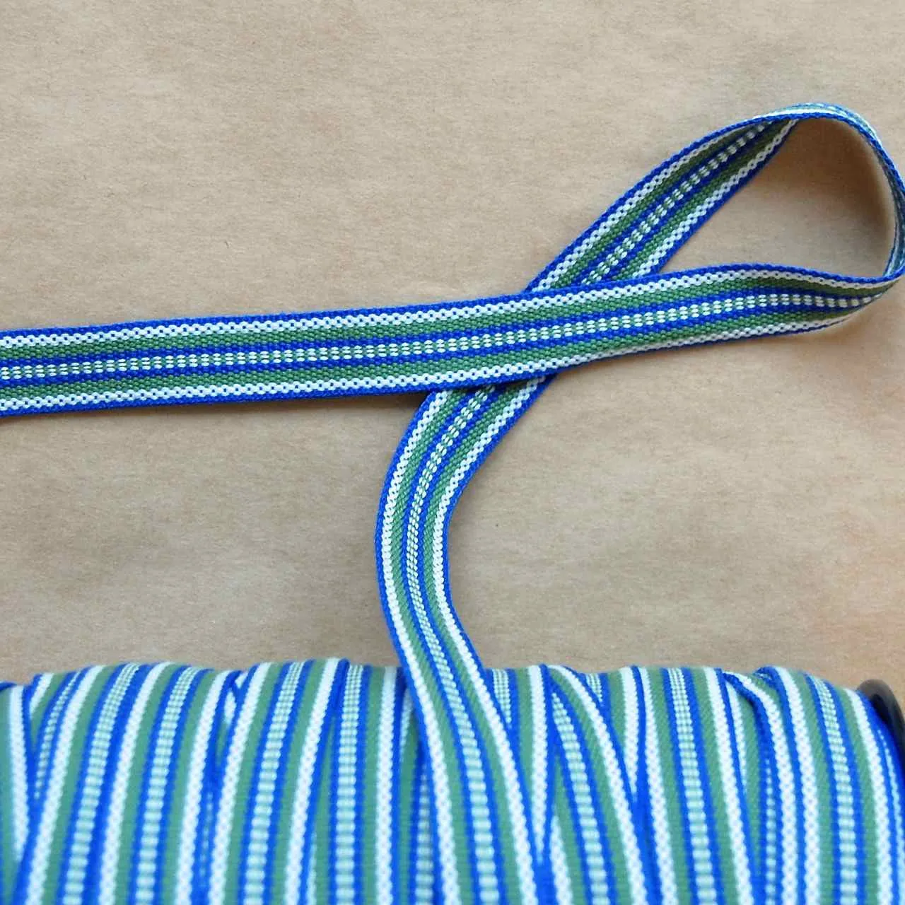 Swedish Cotton Trim, Railroad Stripe - Multiple Colorways
