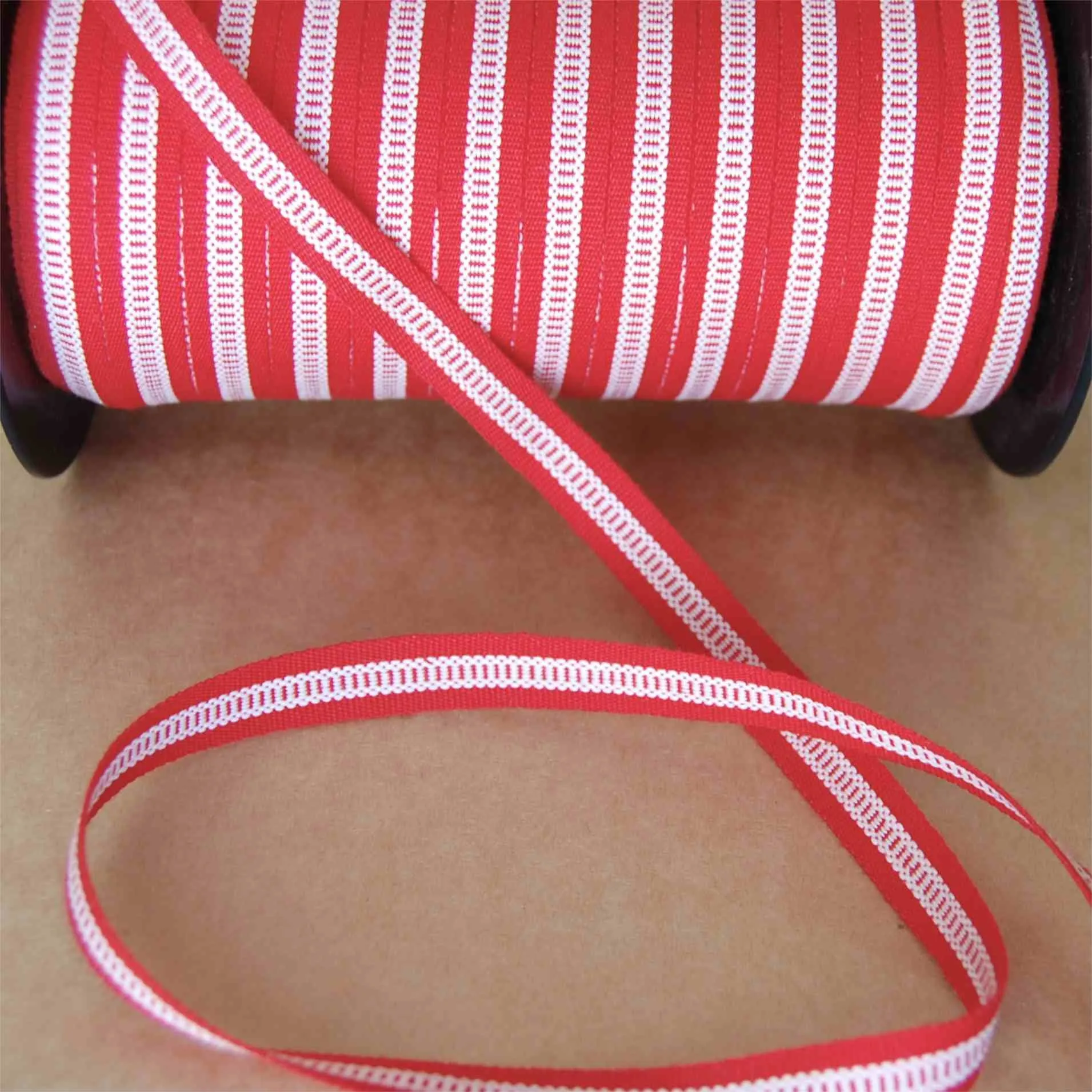Swedish Cotton Trim, Railroad Stripe - Multiple Colorways