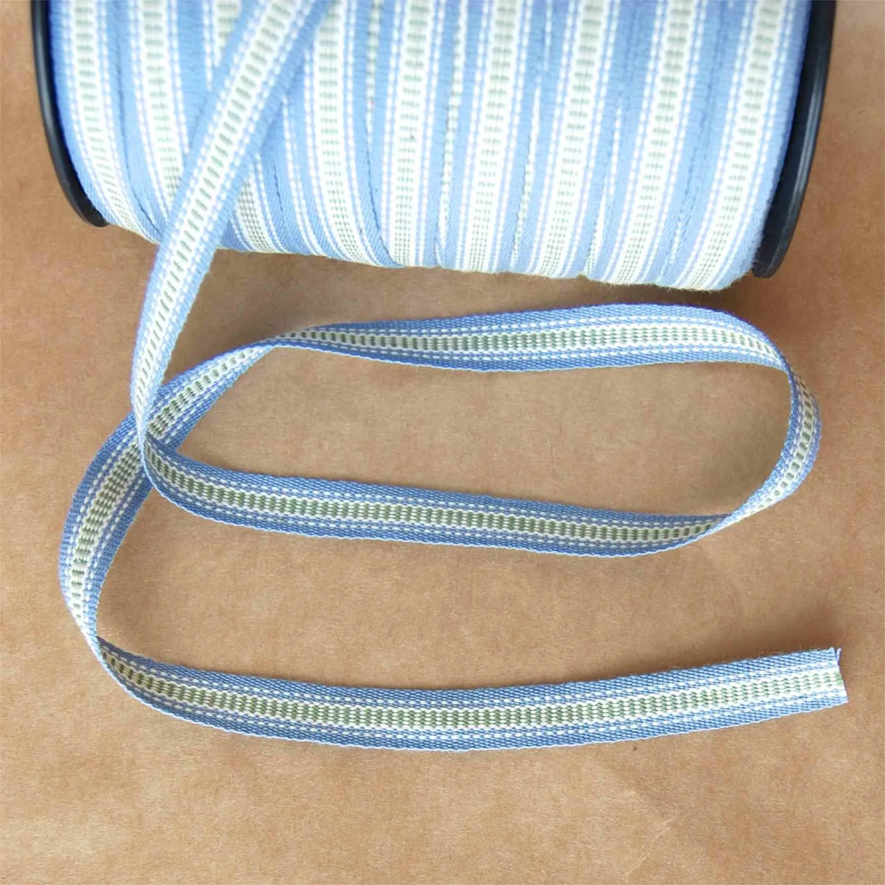 Swedish Cotton Trim, Railroad Stripe - Multiple Colorways