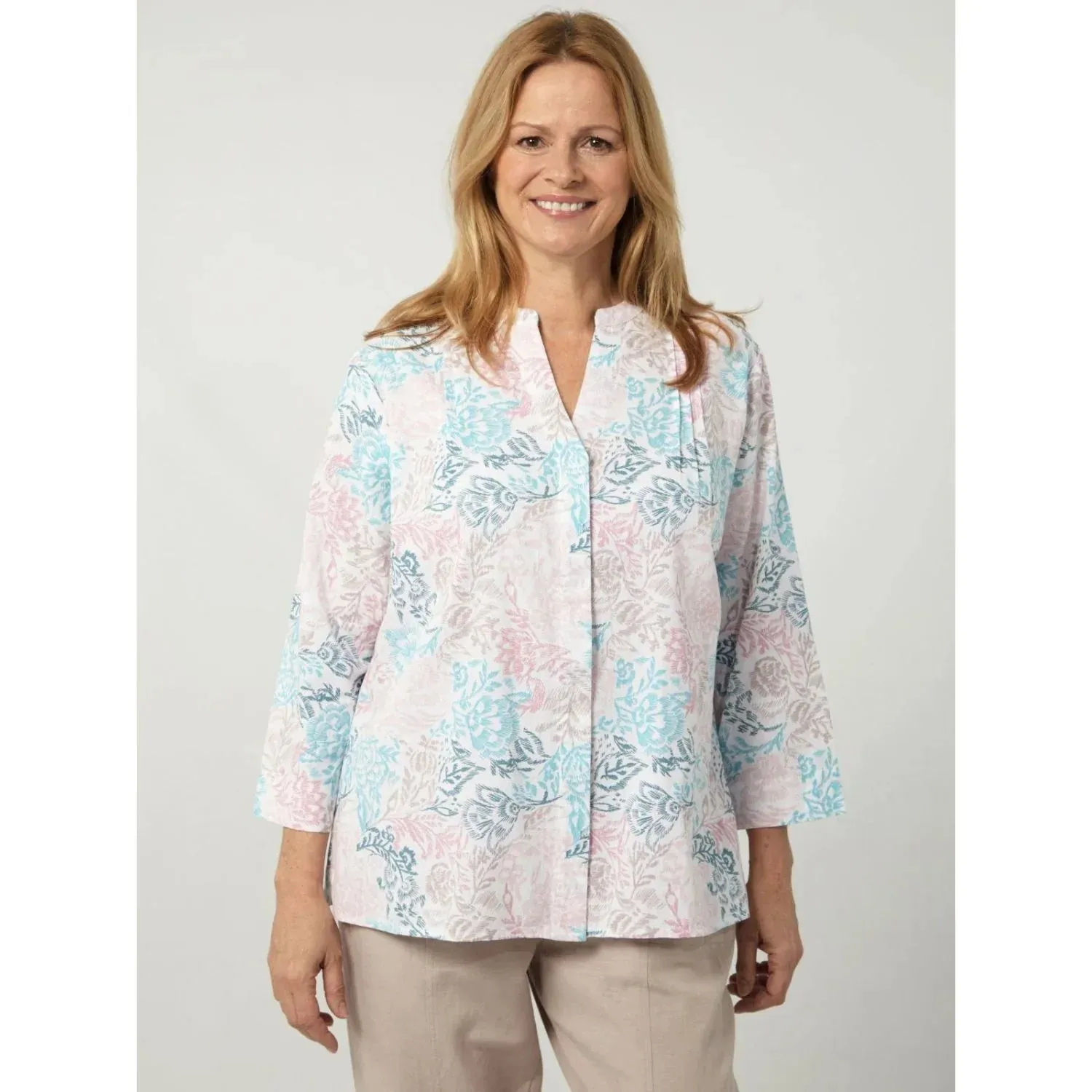 TIGI 14/16 Patchwork Paisley Print Cotton Shirt