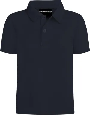 Toddler to Youth Boys' Performance Polo Kids Collared Golf Shirt School Uniform