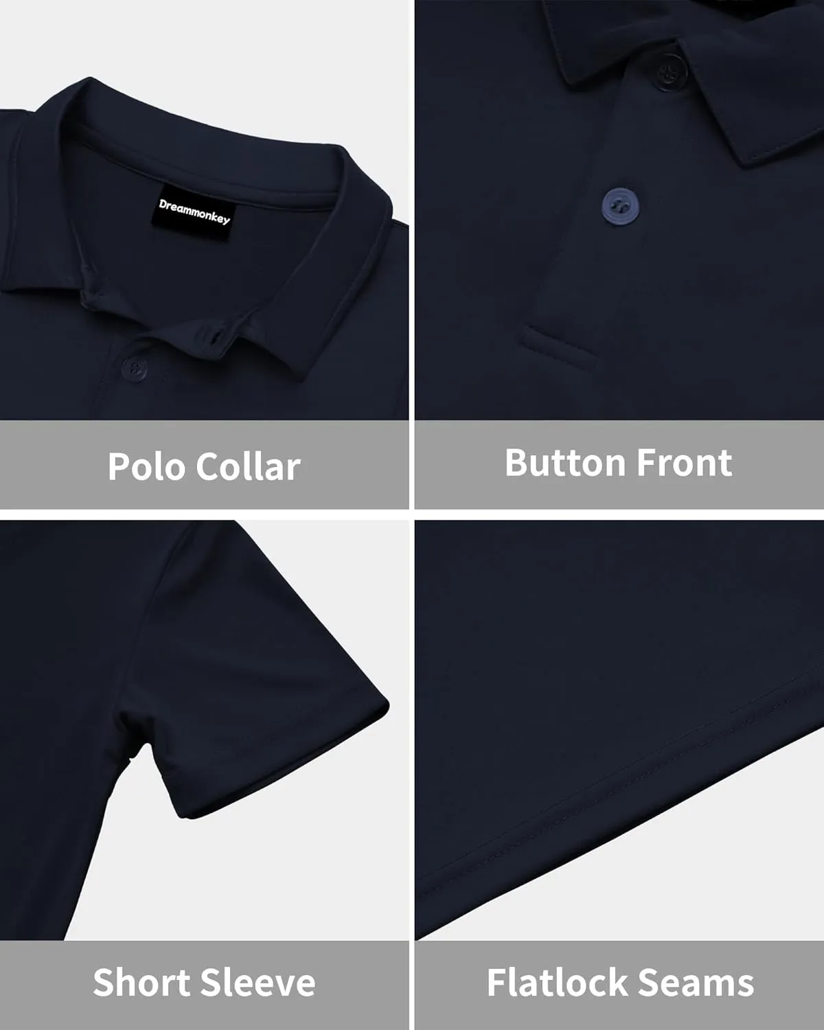 Toddler to Youth Boys' Performance Polo Kids Collared Golf Shirt School Uniform