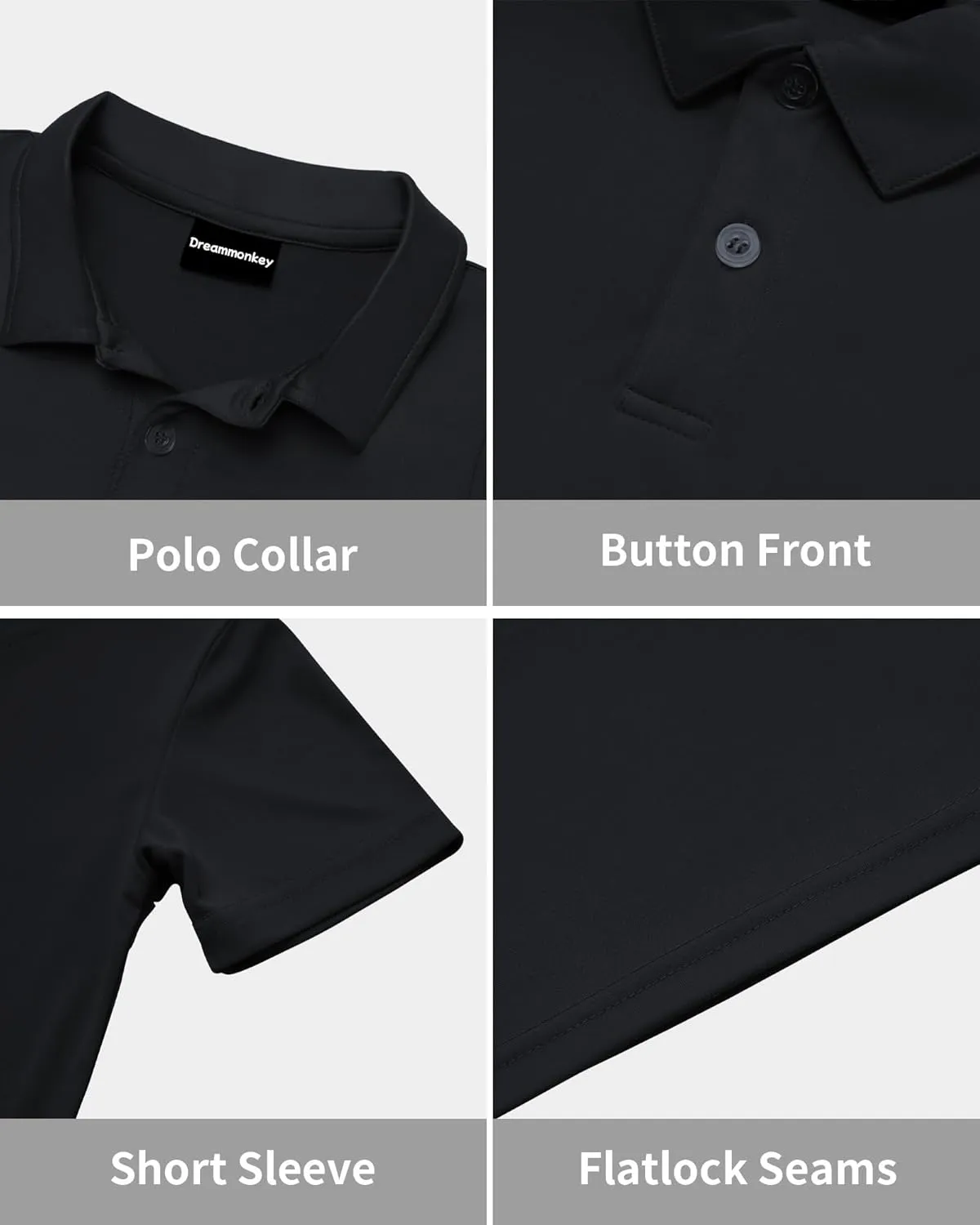 Toddler to Youth Boys' Performance Polo Kids Collared Golf Shirt School Uniform