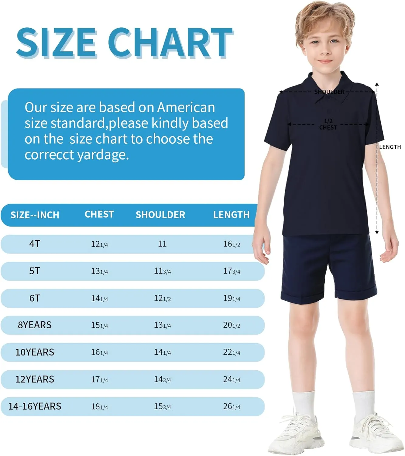 Toddler to Youth Boys' Performance Polo Kids Collared Golf Shirt School Uniform