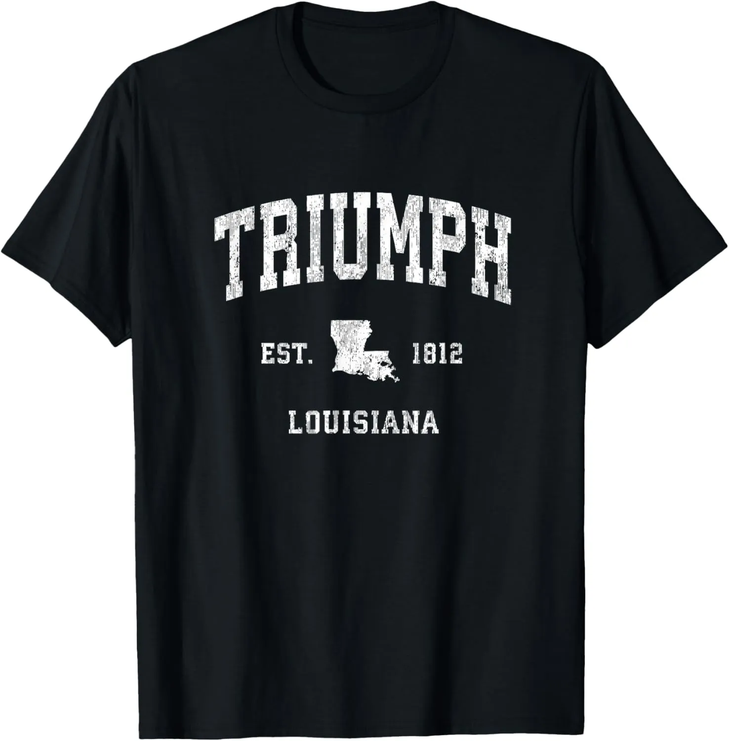 Triumph Louisiana LA Vintage Athletic Sports Design T-Shirt