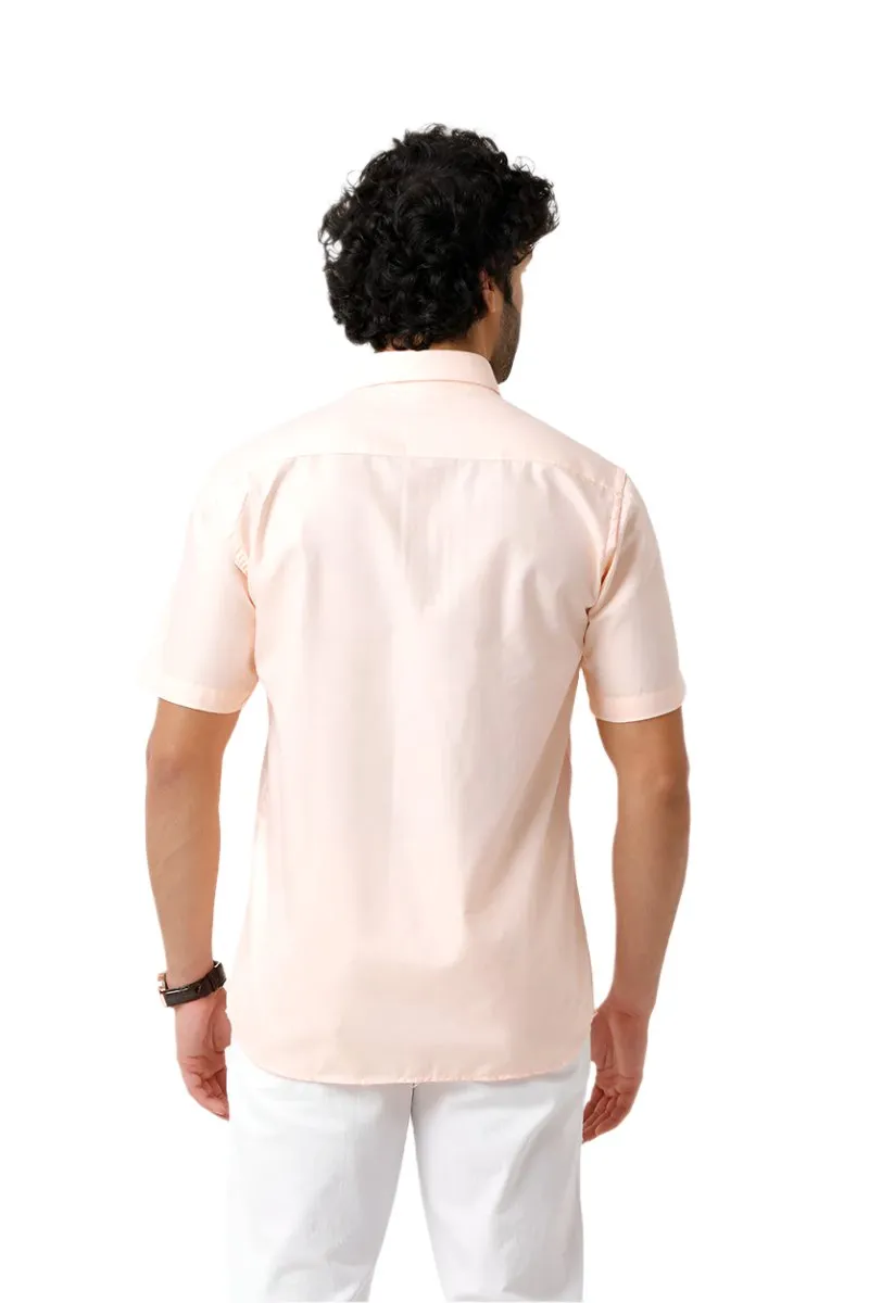 Tuscany -  Peach Orange Formal Shirts for Men | Ariser