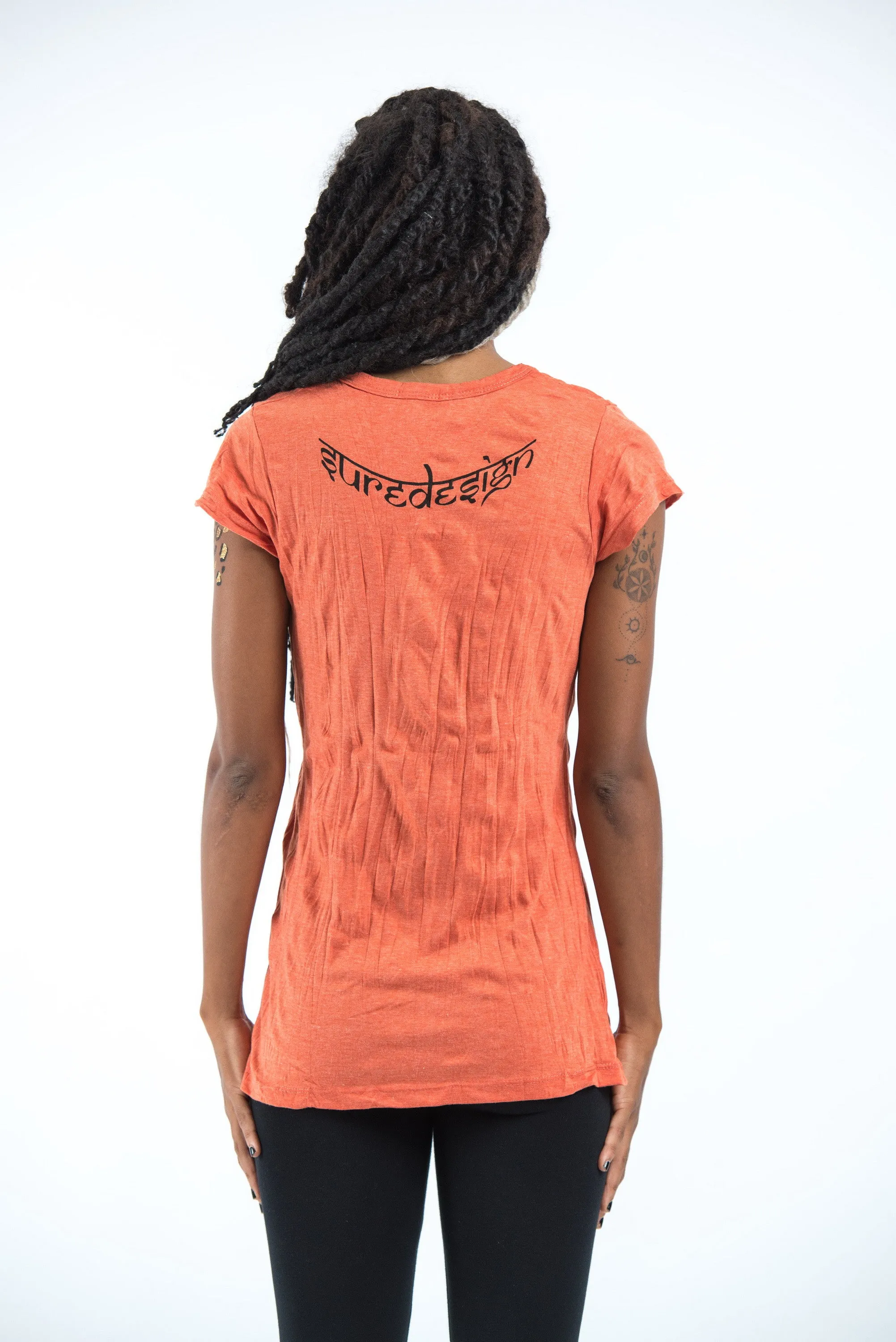 Womens Celtic Tree T-Shirt in Orange
