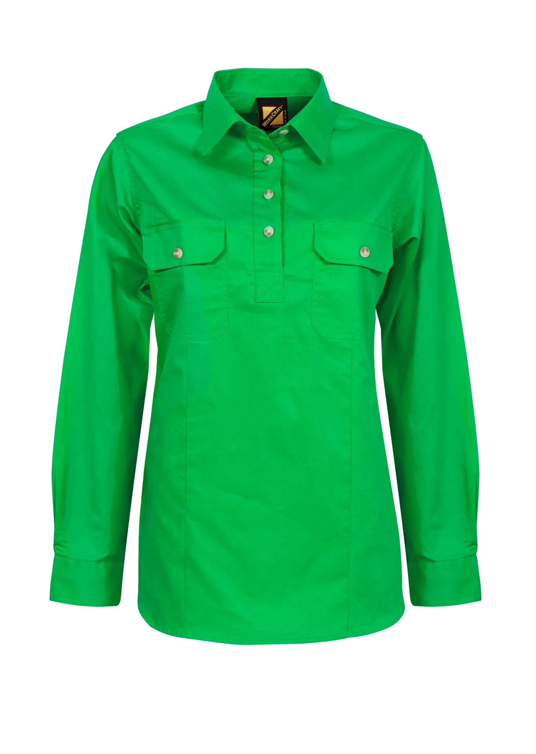 WSL505 LADIES LIGHTWEIGHT LONG SLEEVE CLOSED FRONT COTTON DRILL SHIRT